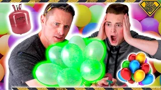 Helium vs. Bunch O Balloons Experiment! TKOR Busts Out On Party Water Balloons, Helium and More!