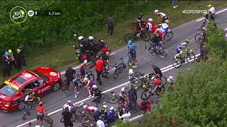Сумасшедший завалище на «Тур де Франс» – настоящая мясорубка!