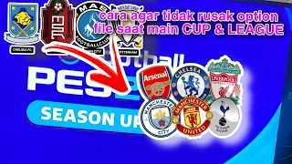 cara main pes2021 cup dan master league agar option file tidak hilang atau berantakan