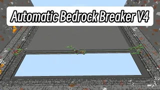 Minecraft Automatic Bedrock Breaker Flying Machine V4, Smaller Perimeter Reserved Space