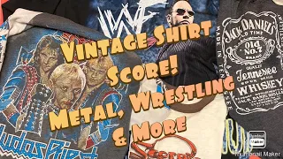 Vintage Shirt Thrift Score. Heavy Metal Wrestling and More and the Infamous Pyrex “Fetus” Bowl.