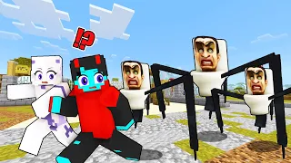 Escaping SPIDER SKIBIDI Toilet in Minecraft!