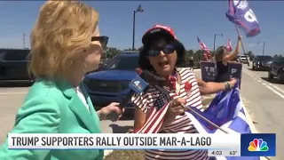 Trump Supporters at Mar-a-Lago React to Possible Indictment in New York | NBC New York