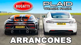 Bugatti Chiron Super Sport vs Model S Plaid Track Pack: ARRANCONES