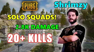 Soniqs Shrimzy - 20+ KILLS (2.8K Damage) - SOLO SQUADS! - PUBG