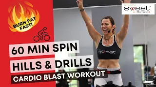 60 Minute Spin Class | Fat-Torching Hills & Drills Climb Part 2 (Preview - Full Vid Now in Our App)