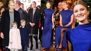 PRINCESS CHARLENE WOW IN LV DRESS, PRINCESS ELISABETH OF BELGIUM STEAL ATTENTION IN BLUE DVF GOWN