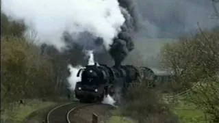 Dampflok 50 3673 + 52 Anfahrt am Berg, schleudern stark nach unplanmäßigem Betriebshalt