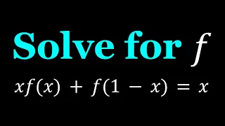 Solving xf(x)+f(1-x)=x