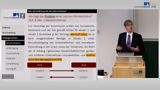 Gesellschaftsrecht und Ökonomie 05 - Haftungsbeschränkung und Gläubigerschutz