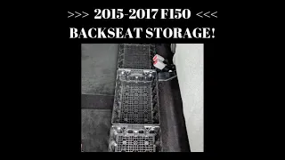 2015 2016 2017 F150 Crew Cab DIY Under Seat Underseat Backseat NOT Gun Behind Storage! SUBSCRIBE!