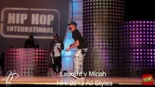 Laurent v Micah | Top 8 All Styles | Hip Hop International 2013 | #SXSTV