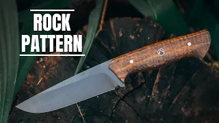 Making a knife with ROCK PATTERN Handle