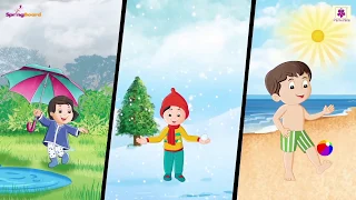 The Seasons Song | Animated Rhymes For Kids | Periwinkle