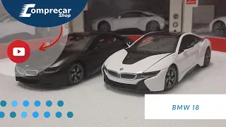 Miniatura Bmw i8, da fabricante Rastar, em escala 1/24 - COMPRECARSHOP