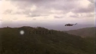 A CH-54 helicopter during Operation Thayer II by First Air Cavalry Division of Un...HD Stock Footage