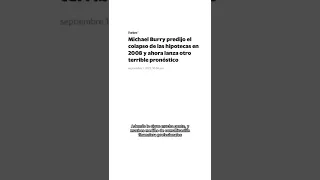 ¿Por qué Michael Burry no para de predecir crisis y desplomes de las bolsas? ¿Esconde algo? #shorts