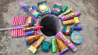 20 Crackers Inside A Big Hole | Unique And Different Types Of Crackers Testing | Fireworks | Patakhe