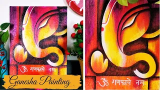 Ganesha Texture Painting | Easy Technique for Beginners| Acrylic Painting Tutorial| Abstract Ganesha