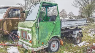 Carportfund Multicar M22 erster Motor Start