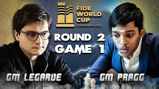 Paki suot ang SEAT BELT, sobrang LAKAS ng YANIG dito!! | Lagarde vs Pragg FIDE World Cup 2023 R2 G1