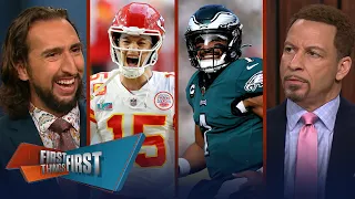 Patrick Mahomes tops NFL’s Top 100 List, Hurts (3) surpasses Burrow (6) | NFL | FIRST THINGS FIRST