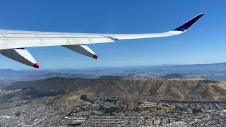 Singapore Airlines Airbus A350-900 Pushback, Taxi and Takeoff from San Francisco (SFO)