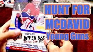 HUNT FOR MCDAVID YOUNG GUNS - Opening 2015-16 Upper Deck Series One Tin
