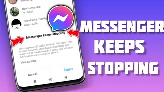 Fix Messenger Keeps stopping Issue on Android