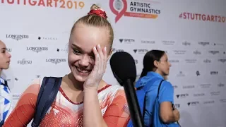 Angelina Melnikova (RUS) Interview 2019 World Championships - Podium Training