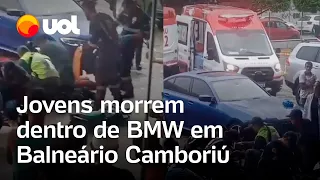 Morte dentro de BMW: Vídeo mostra bombeiros tentando ressuscitar jovens em Balneário de Camboriú