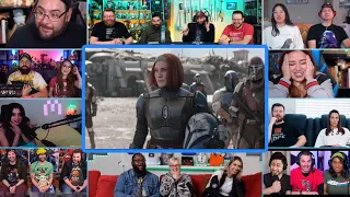 Youtubers React To B-Katan Removing Her Helmet Scene | The Mandalorian S3 Ep5 Reaction Mashup