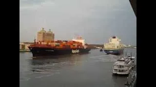 Cargo Ship Halifax Express arriving in Savannah Georgia