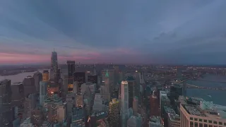 360 видео, Нью Йорк, США  Город небоскребов  8К видео с воздуха