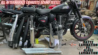 Classic 350 reborn 2022 all exhaust sound || matte lamination on stealth black