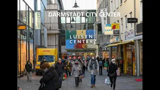 Darmstadt City Walk Tour Germany | Luisencenter Darmstadt | 4K