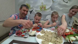 МУКБАНГ ХИНКАЛИ С ГОВЯДИНОЙ #mukbang #khinkali #мукбанг