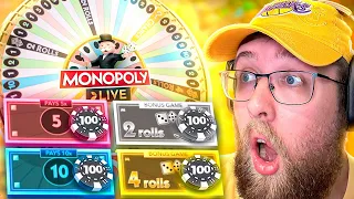MY NEW STRATEGY ON MONOPOLY LIVE! (BIG BETS)