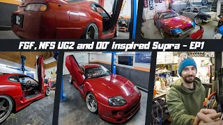 F&F, NFS UG2 and 00' inspired Supra - EP1 - the introduction and lambo doors installation [ENG SUB]