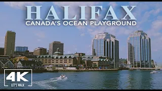 HALIFAX, Canada's Ocean Playground | 4K Virtual Travel Walking Tour | Life Video with City Sounds