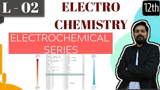 Electrochemistry।Class 12 (Lecture 2)। Electrochemical series।Nernst equation।Gibb's free energy