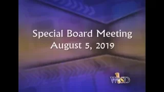 Weslaco ISD Special Board Meeting (August 5, 2019)