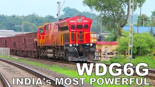 GE WDG6G - EXCLUSIVE VIDEO of Most Powerful INDIAN Diesel Locomotive || 6000hp GeVo ES57ACi Chugging