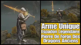 Elden Ring - Espadon De L'Ordre D'Or & Pierre De Forge Des Dragons Anciens