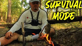 SURVIVAL FISHING CHALLENGE! || $10 Harbor Freight Knife ONLY (NO ROD/No BAIT)