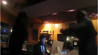 Kanye West making Good Friday in the studio