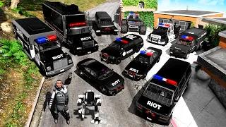 Collecting RIOT POLICE CARS in GTA 5!