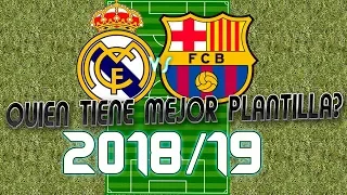 ¿QUIÉN TIENE MEJOR PLANTILLA ? ¿REAL MADRID O BARÇA? - COMPARATIVA by SERGIOLIVEHD