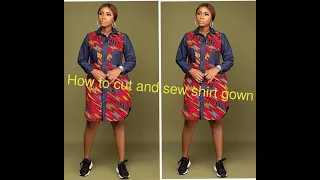 How to cut and sew shirt gown, details on how to cut and sew shirt dress DIY