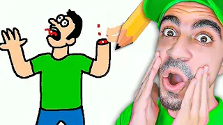 تحدي الرسم المجنون 😱 - لازم تنقذه بالرسم ☠️ - Just Draw